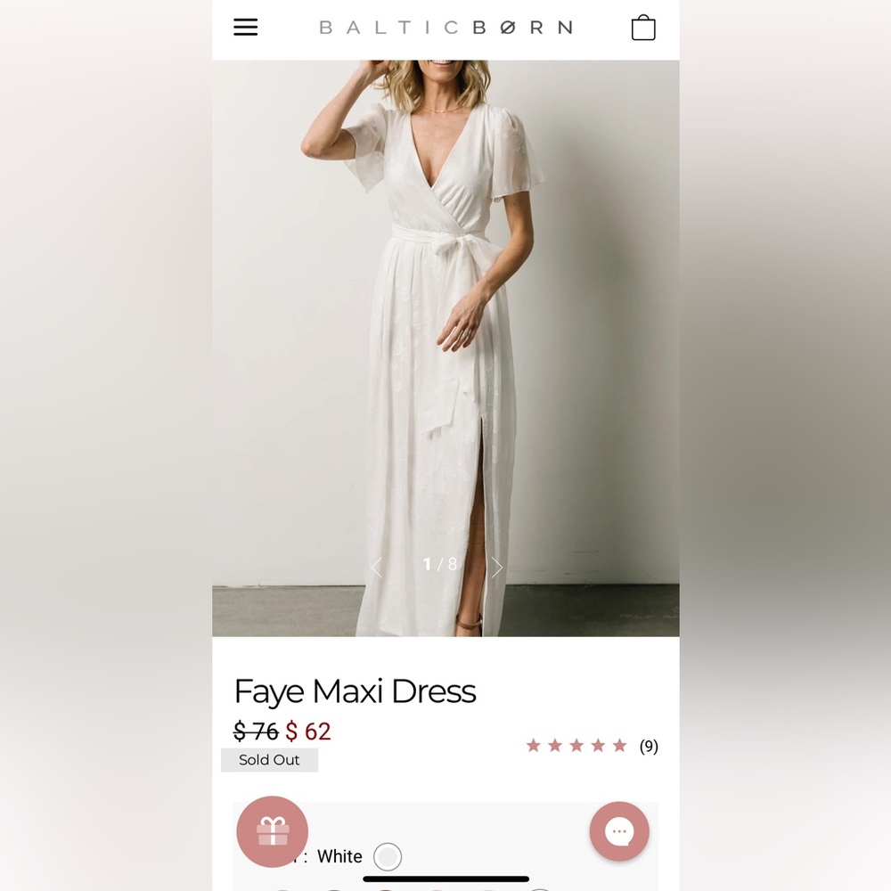 White maxi dress brand new size XL